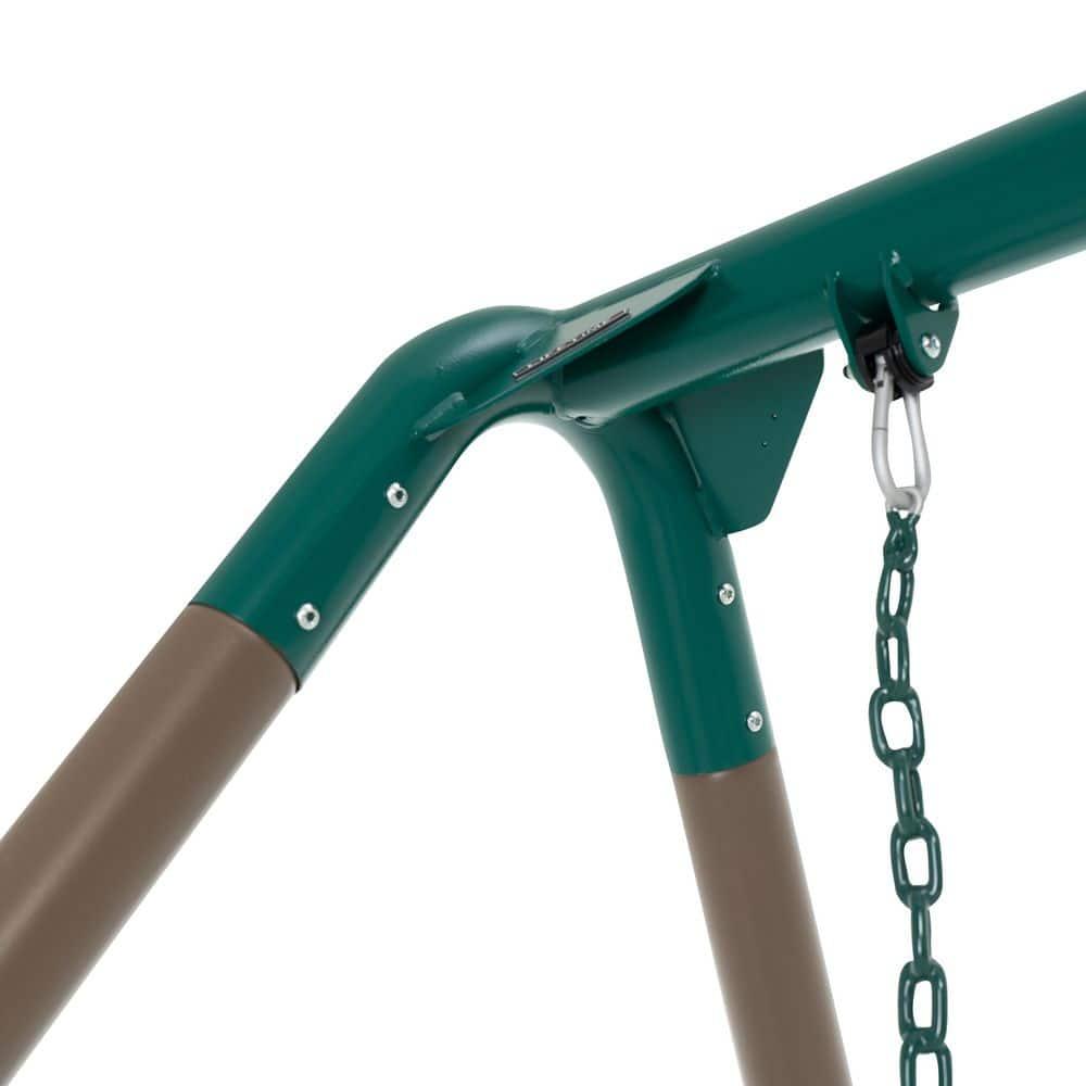 Lifetime Kids 7.3 ft. High Metal Swing Set with Belt Swings (90952)