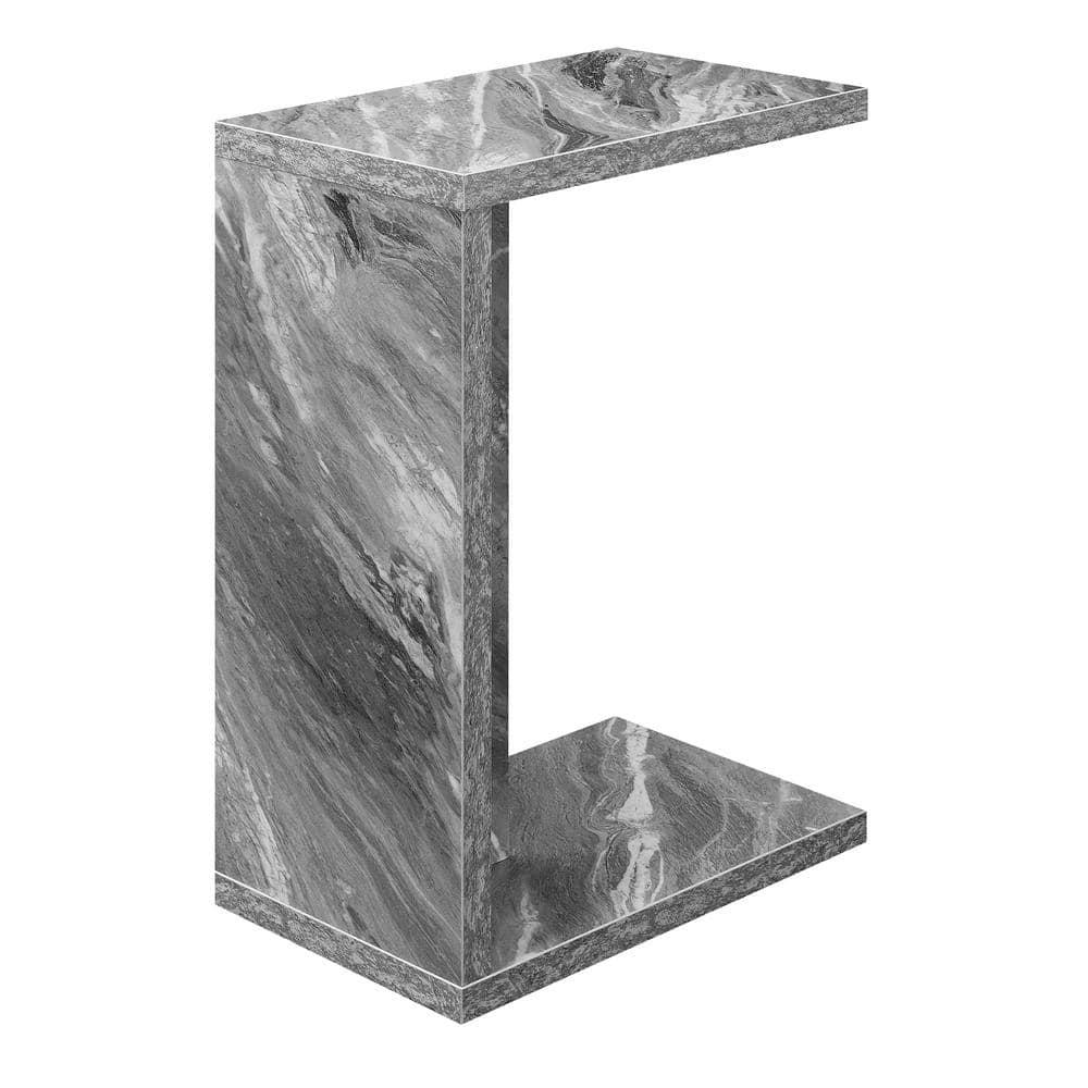 Convenience Concepts Northfield Admiral C End Table, Gray Faux Marble