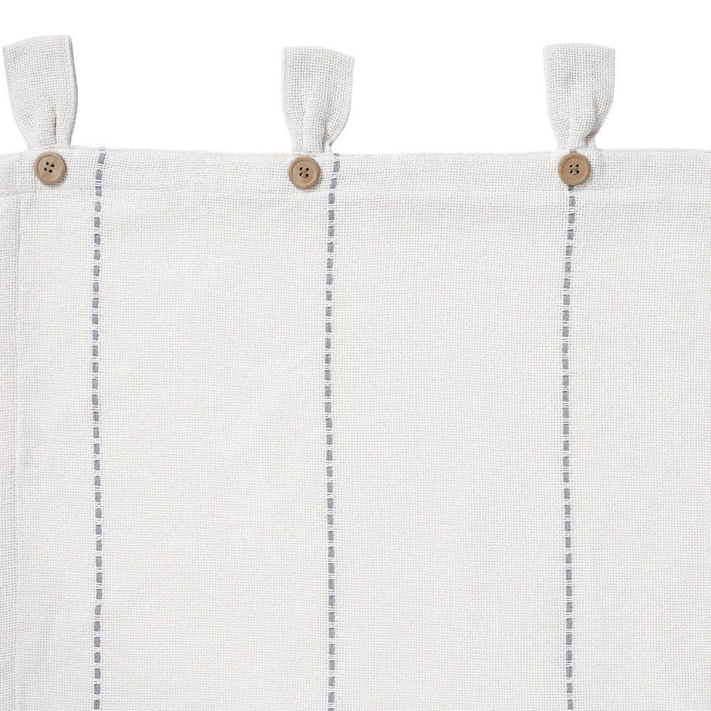 Gracie Oaks Cumberledge Stitched Burlap Tailored Window Valance