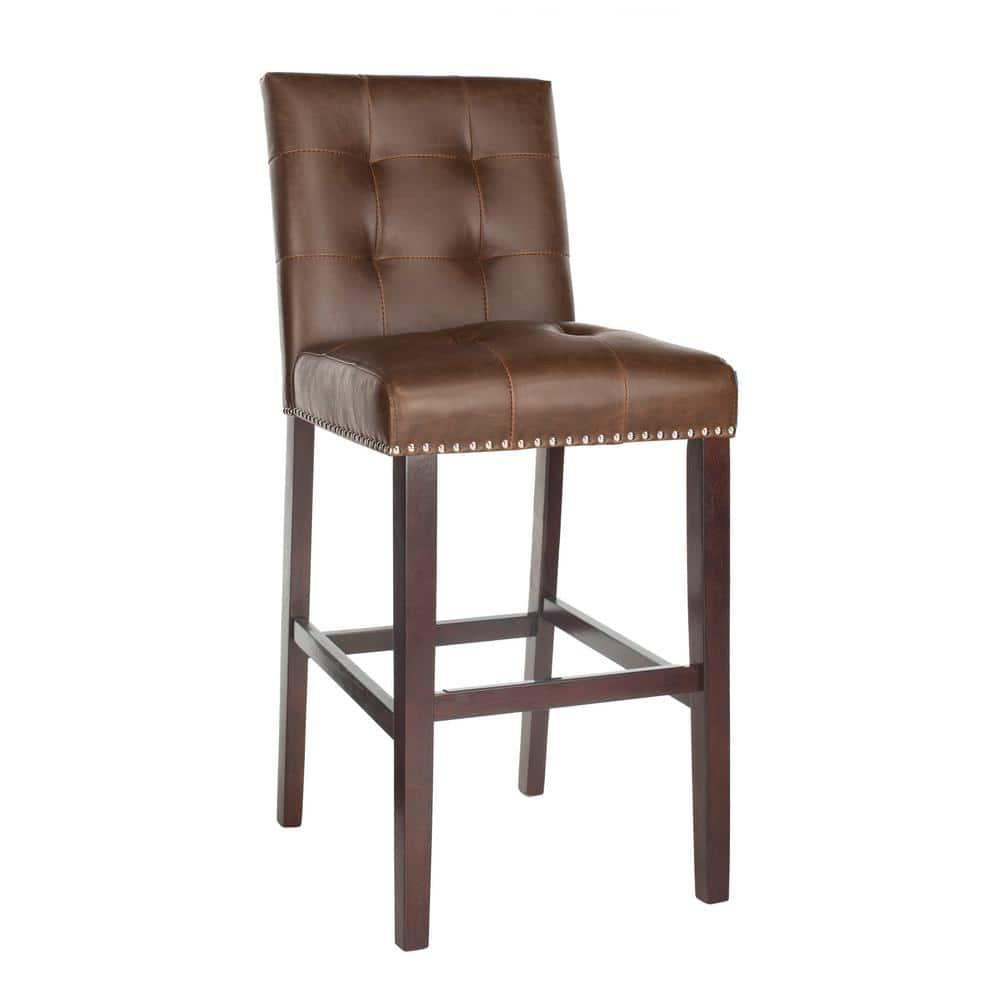 Nikita Bar Stool (Set of 2) - BST6302 - Brown/Espresso - Safavieh