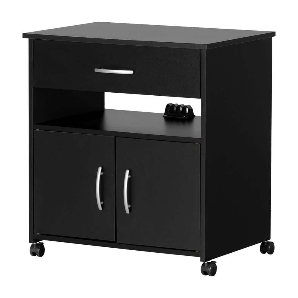 South Shore Axess 29.25'' H x 26.75'' W 2 - Cabinet Utility Cart with Wheels