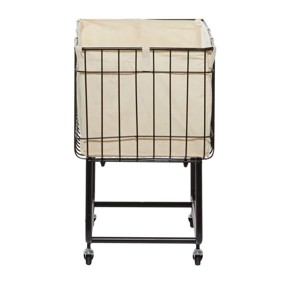 Joss & Main Metal Deep Set Wire Basket Storage Cart with Wheels and Fabric Lining & Reviews | Joss & Main