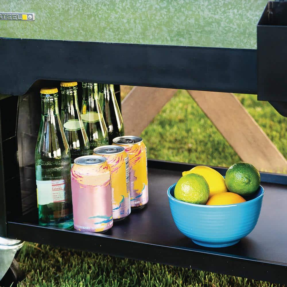Permasteel Permasteel 120-Qt Large Outdoor Cooler Cart on Wheels, Rolling Patio Cooler with Dividers for Separate Compartments
