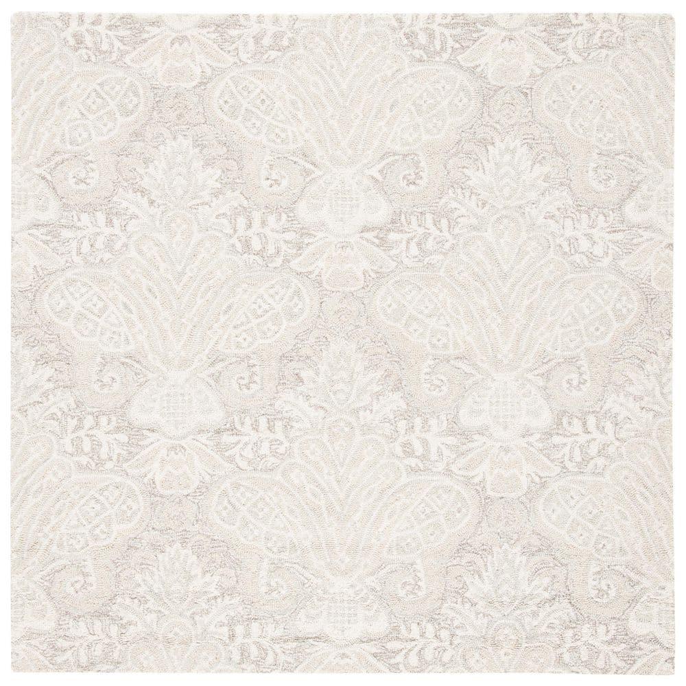 Micro-Loop MLP539 Hand Tufted Area Rug - Beige - 5'x5' - Safavieh.