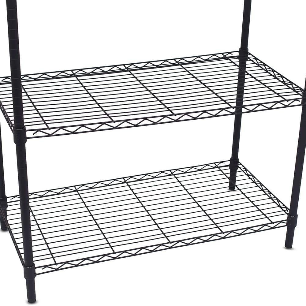 Internet's Best 5-Tier Wire Shelving - Flat Black - Heavy Duty Shelf