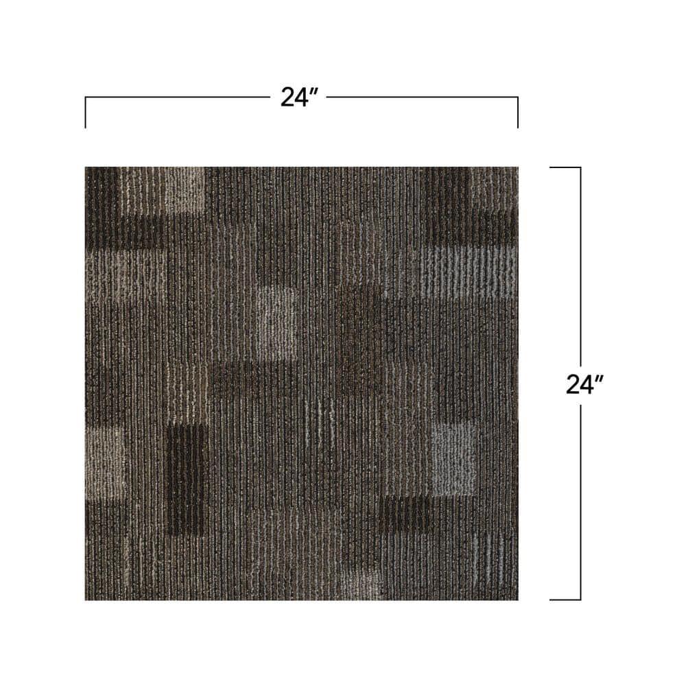 Mohawk Basics 24" x 24" Carpet Tile Sample with EnviroStrand™ PET Fiber in Coffee (1 piece)