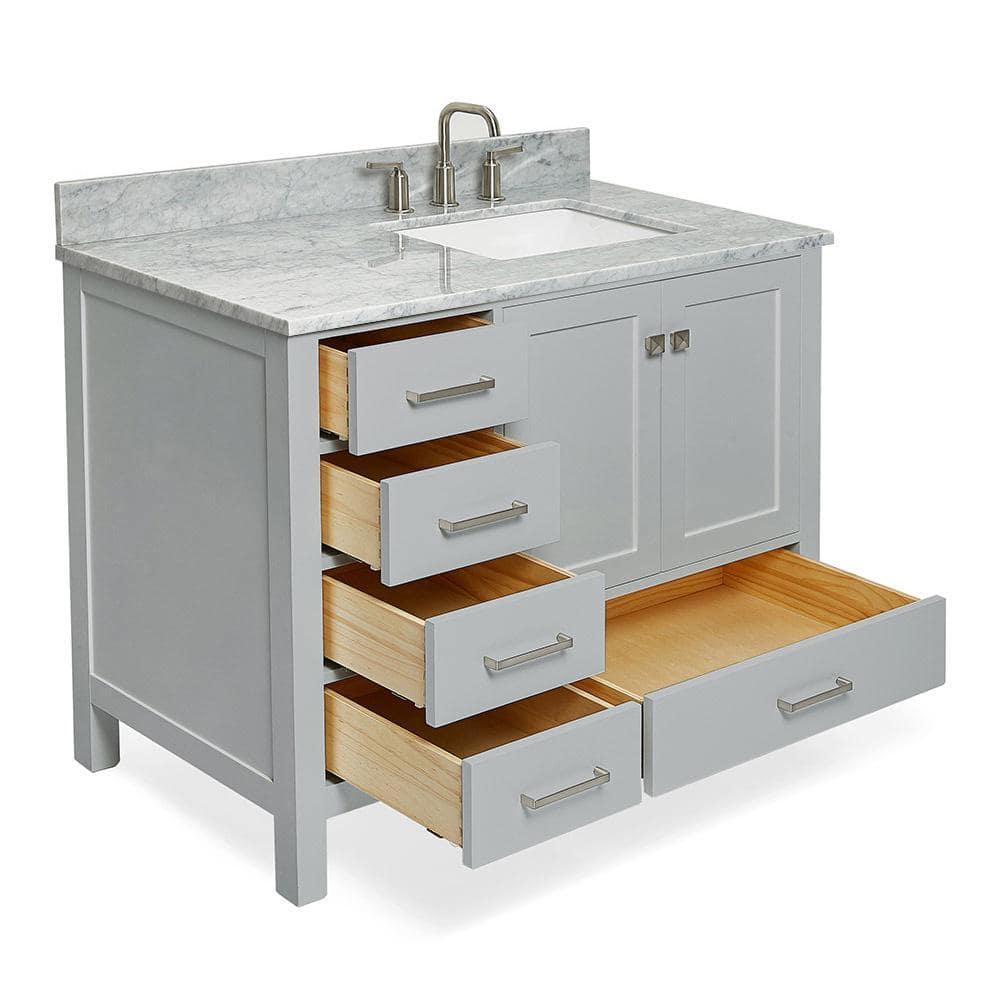 Ariel A043srcw2rvo Cambridge 43" Free Standing Single Basin Vanity Set - Grey