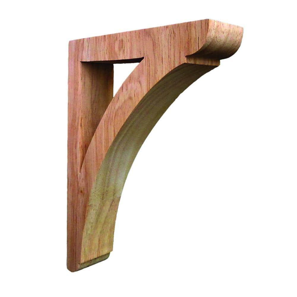 Architectural Products by Outwater L.L.C. 12 in x 2-1/2 in x 8 in Unfinished Medium Solid Traditional Plain Wood Bracket Corbel
