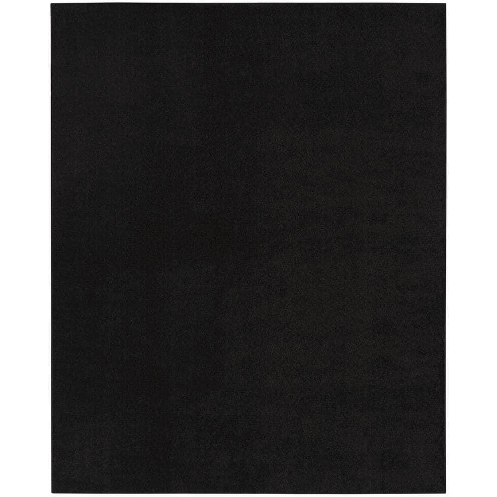 Nourison Essentials Easy Care Indoor Outdoor Area Rug - Black 7' x 10'