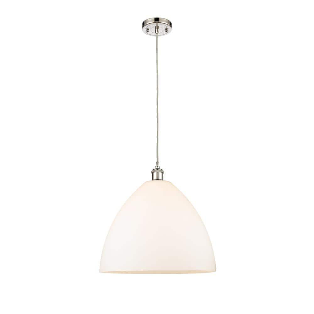 Innovations Lighting Bristol Glass 1 - Light Pendant in  Polished Nickel