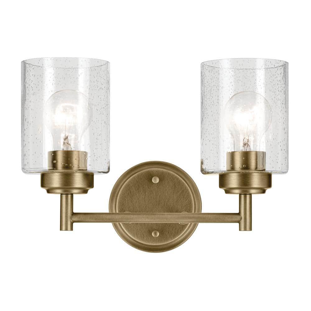 Kichler Lighting Winslow 2 - Light Vanity in  Natural Brass
