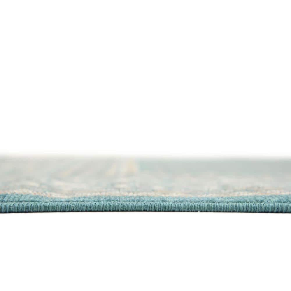 Williamsburg Allover Teal 6' 0 x 9' 0 Area Rug