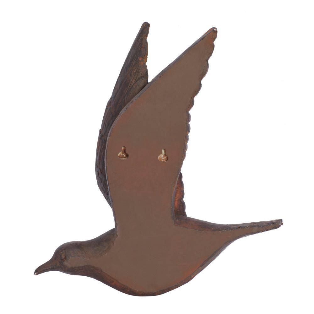 Polystone Bird Metallic 3D Sculpted Wall Decor Set of 3 Brown - Olivia & May: Ready to Hang, Coastal Style Decorative Sculptures