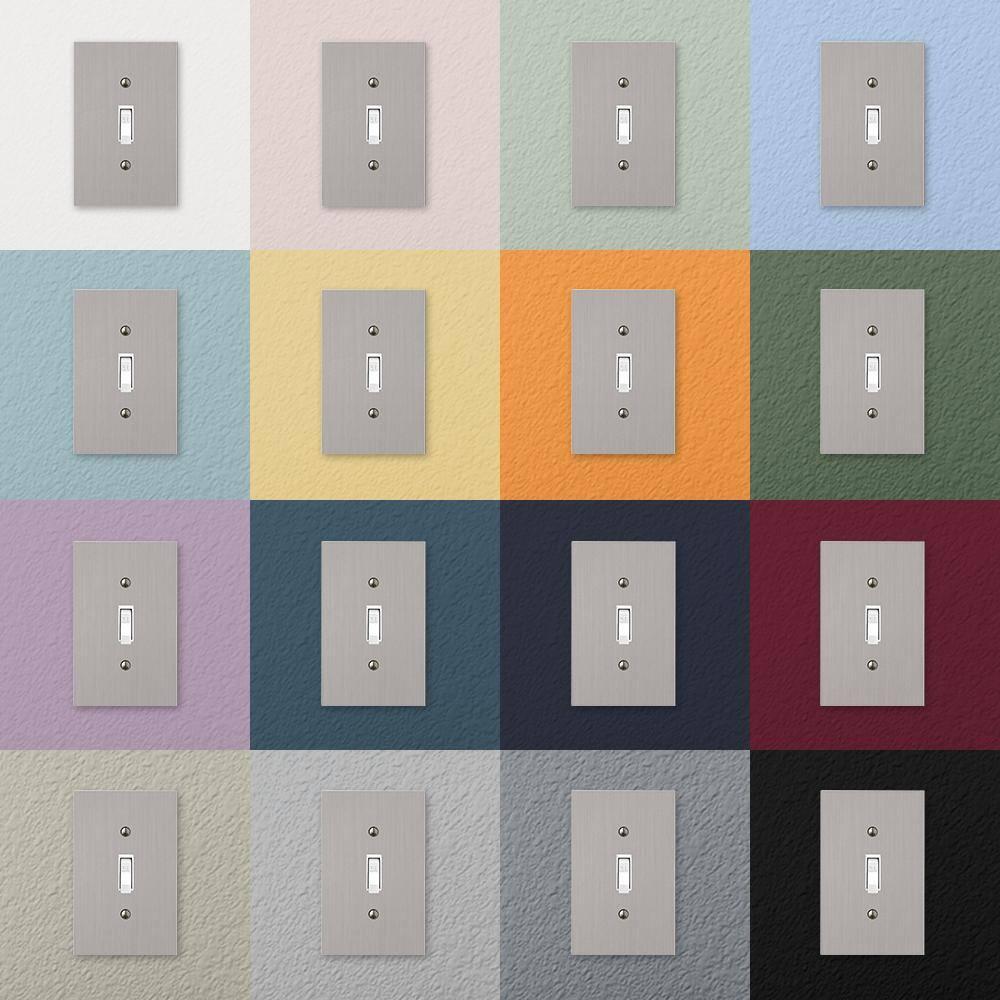 Amerelle 55RRRBN Elan Wallplate, 3 Rocker, Cast Metal, Brushed Nickel, 1-Pack