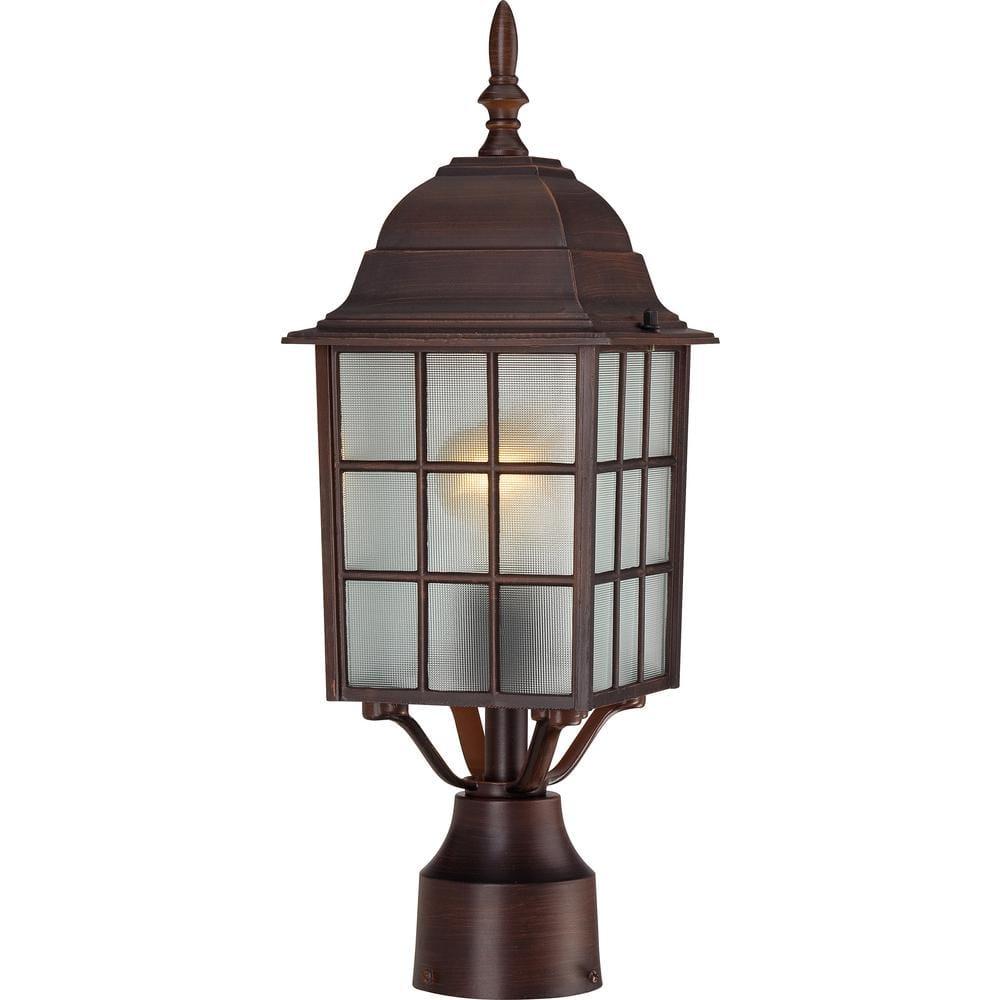 HTYSUPPLY 60/3483 One Light Post Mount, Bronze/Dark