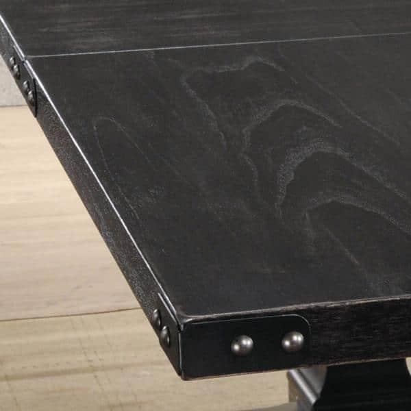 Morland Dining Table Vintage Black - Acme Furniture: Rectangular, Non-Extension, Seats 6