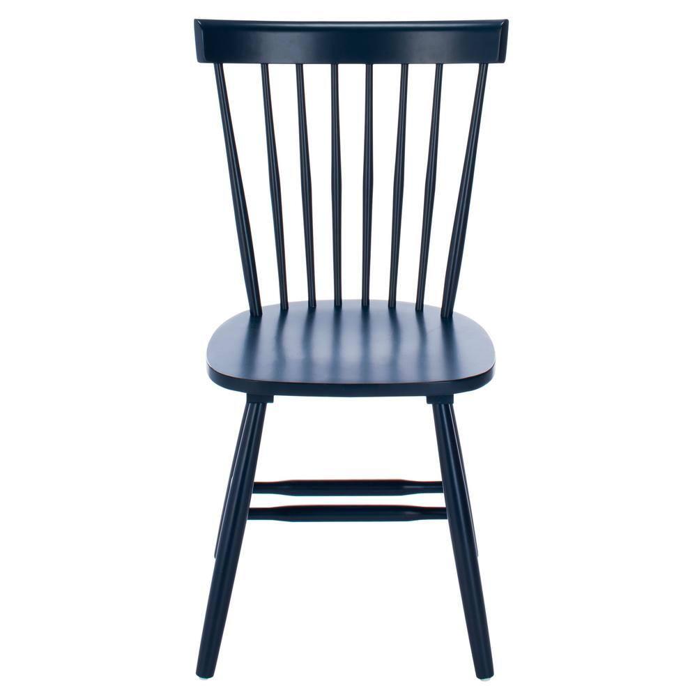 SAFAVIEH Parker Solid 17 in. H Spindle Dining Chair, Navy, Set of 2