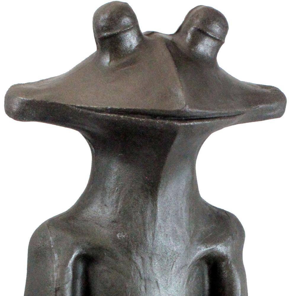 Yoga Frog Statue - Natural Bronze Appearance - Made of Resin - Lightweight - 21" Height