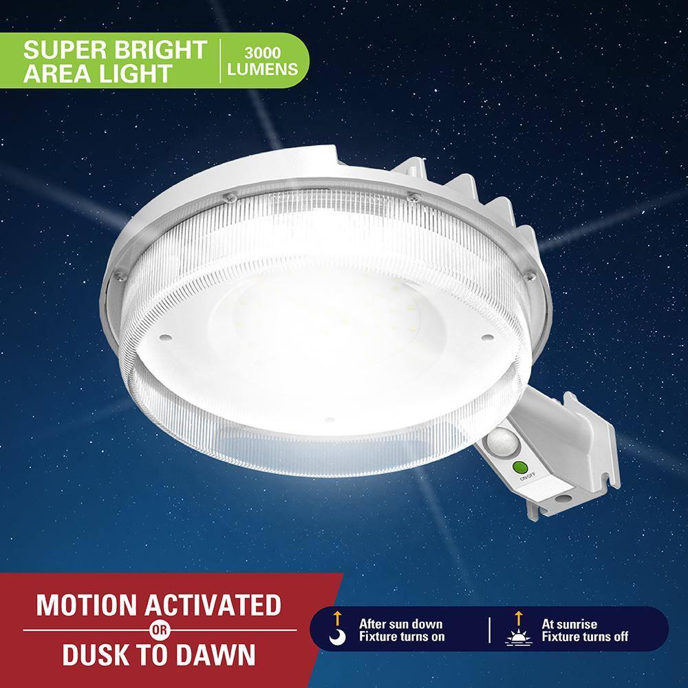 Cooper Lighting LLC 1 - Head LED Dusk to Dawn Outdoor Security Area Light with Motion Sensor