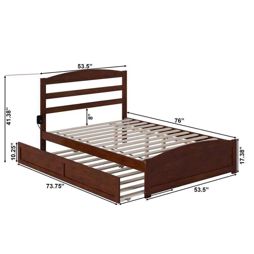 AFI Furnishings Warren Platform Bed F with Footboard & T Trundle AW