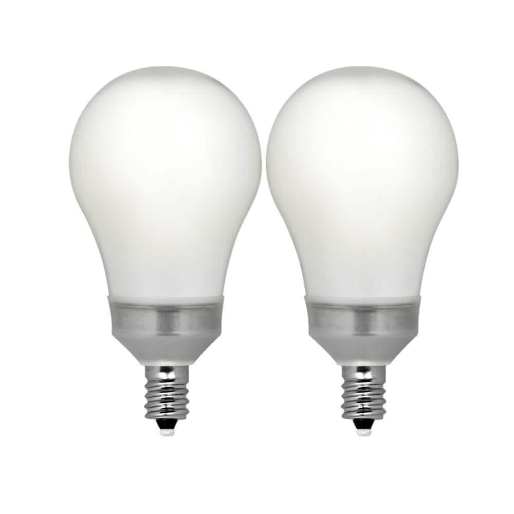 Feit Enhance A15 E12 (Candelabro) Bombilla LED de Filamento Luz Diurna Equivalente a 60 Vatios, Paquete de 2