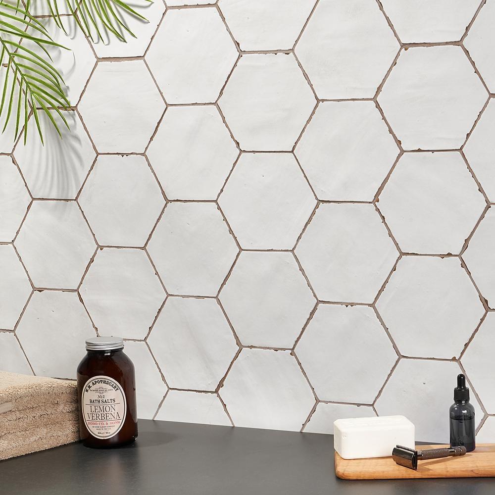 Bond Tile Palo Alto Hex 6" Hexagon Handmade Look Porcelain Floor and Wall Tile (5.38 Sq. Ft. / Case)