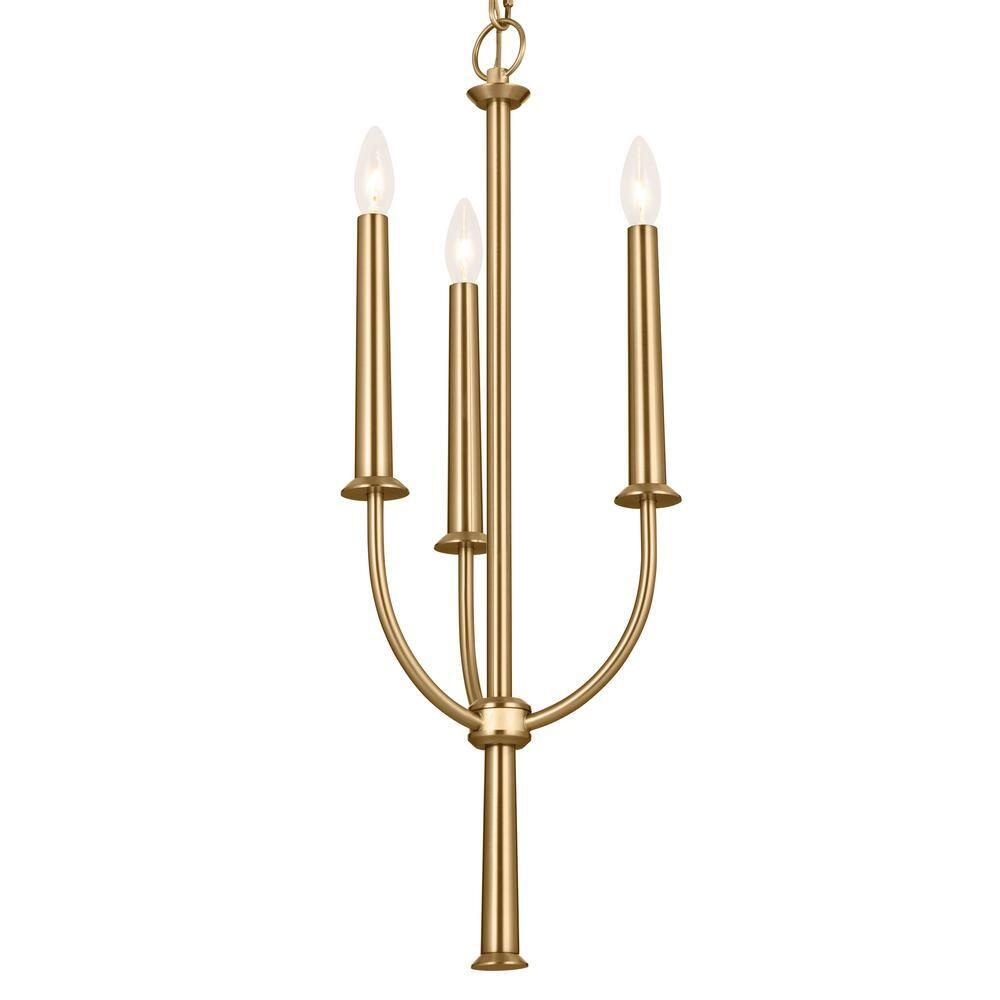 Kichler Lighting Florence 3 - Light Chandelier in  Brushed Natural Brass