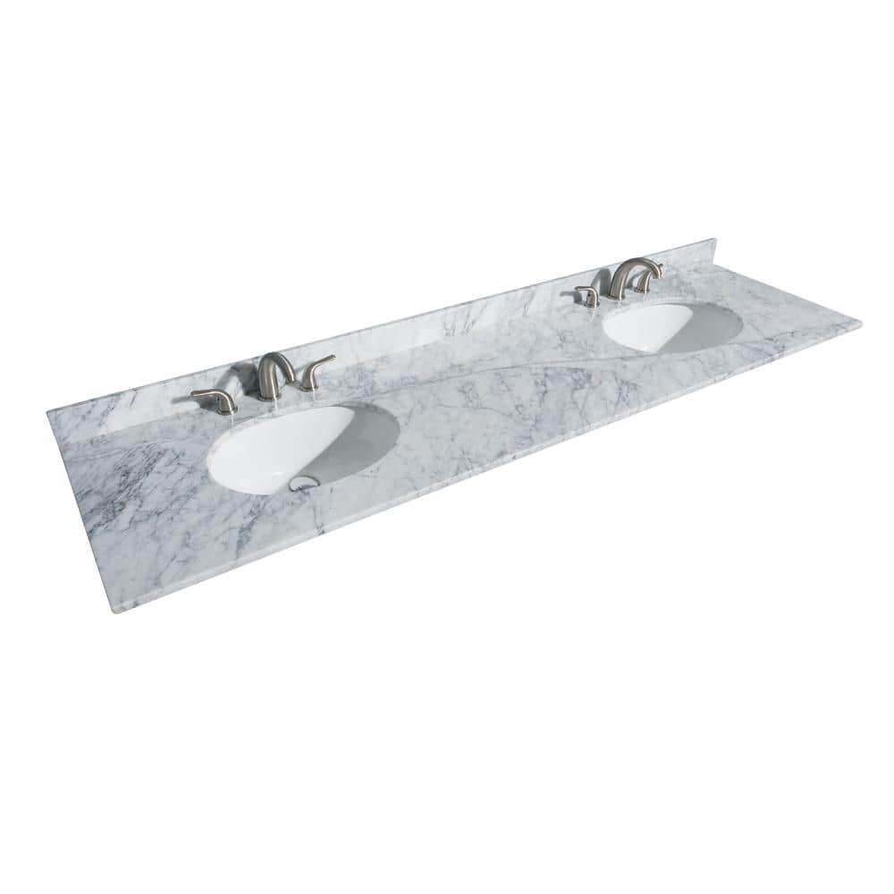 Deborah 80'' Double Bathroom Vanity with Marble Top