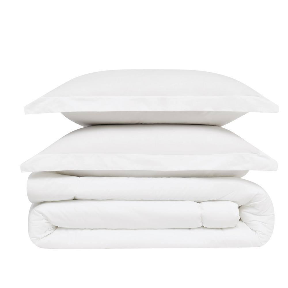 Brooklyn Loom 3pc Full/Queen Percale Comforter Set White
