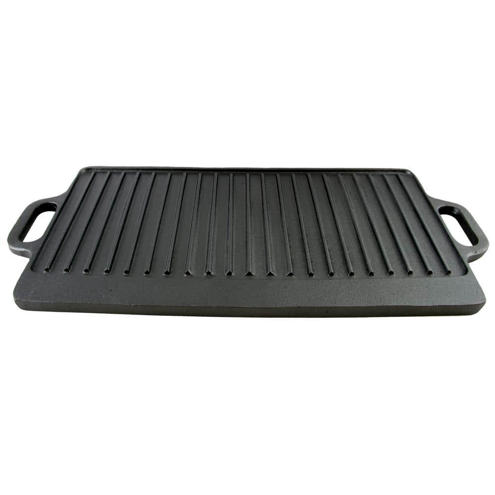 Gibson Gibson Addlestone 13 in. Cast Iron Rectangular Reversible Grill and Griddle Pan