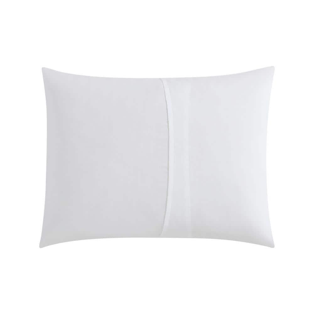 Vera Wang Vera Wang Solid Textured Pleats White Duvet Cover Set