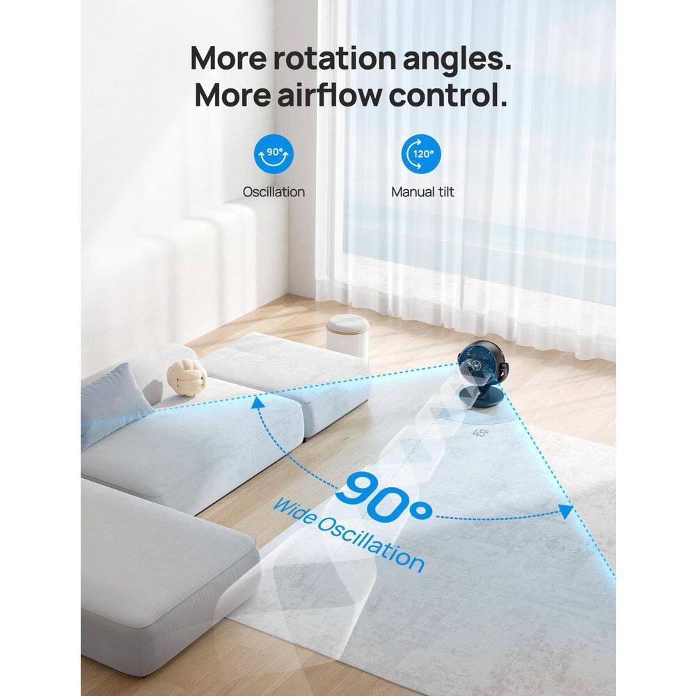 BEACHWATER POOL & SPA, LLC Table Fan For Bedroom, 13-Inch Oscillating Air Circulator Fan, 120° Tilt Adjustment, 28Db Ultra-Quiet, 70Ft Powerful Airflow, 4 Speeds Desk Fans With Remote For Whole Room, Home, Office