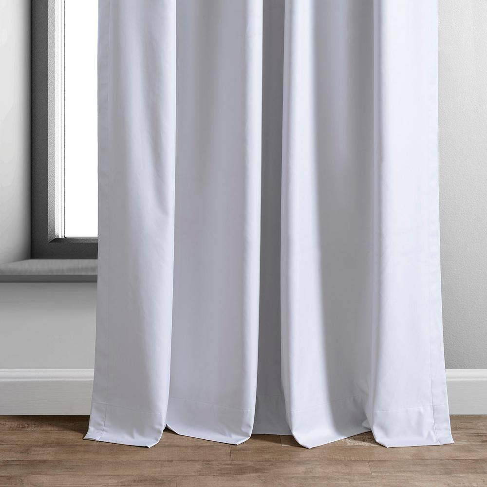 HPD Half Price Drapes Essential Solid Blackout Curtains for Bedroom 96 Inches Long (1 Panel) Thermal Insulated Blackout Curtains for Living Room Rod Pocket Window Curtains, 50W x 96L, Off White