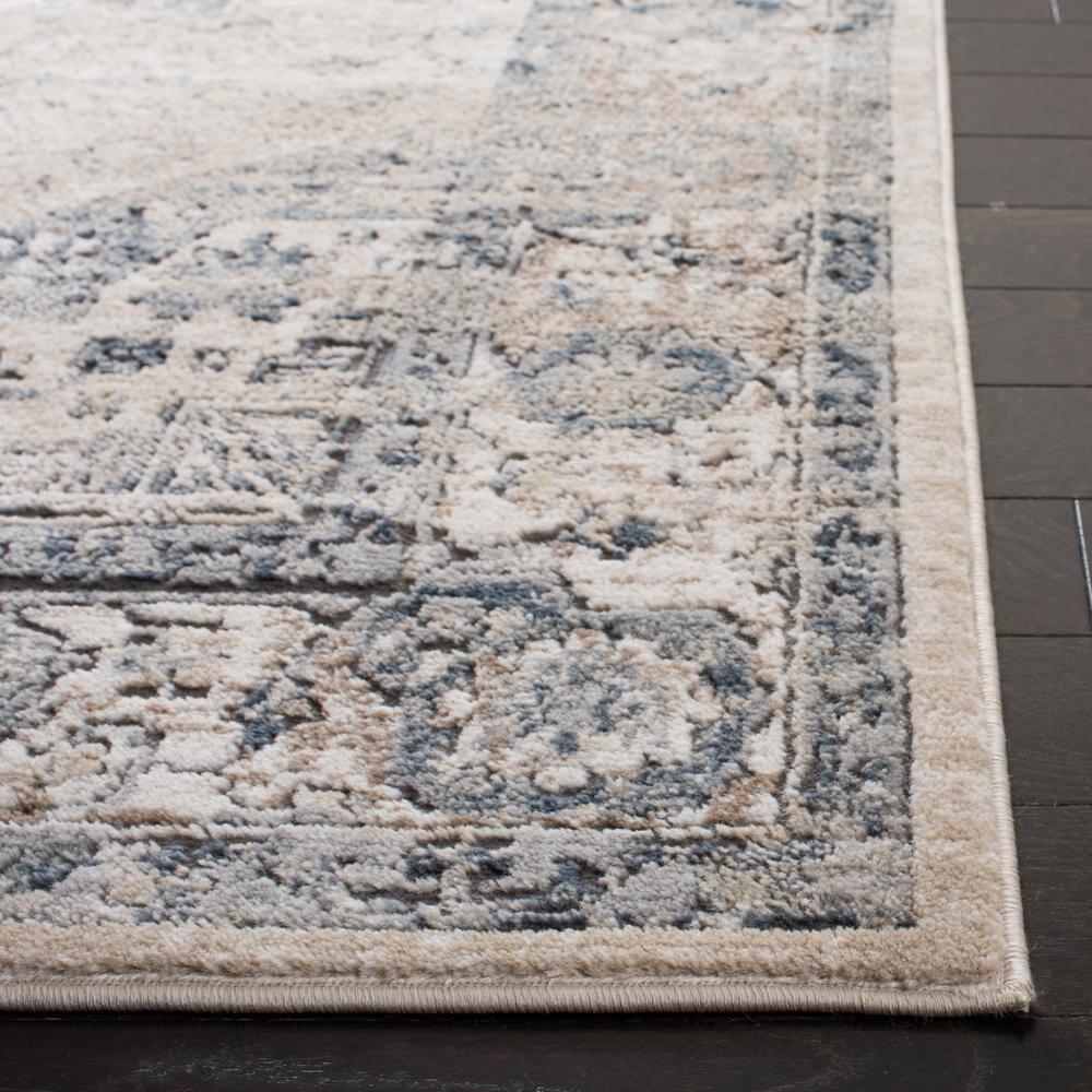 SAFAVIEH Oregon Augustine Floral Bordered Area Rug, Ivory/Blue, 9' x 12'