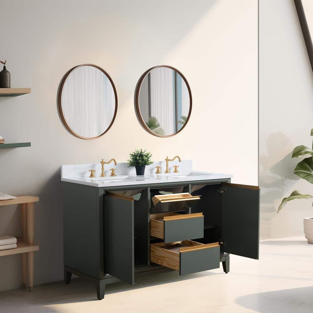 54 Double Bathroom Vanity with Top