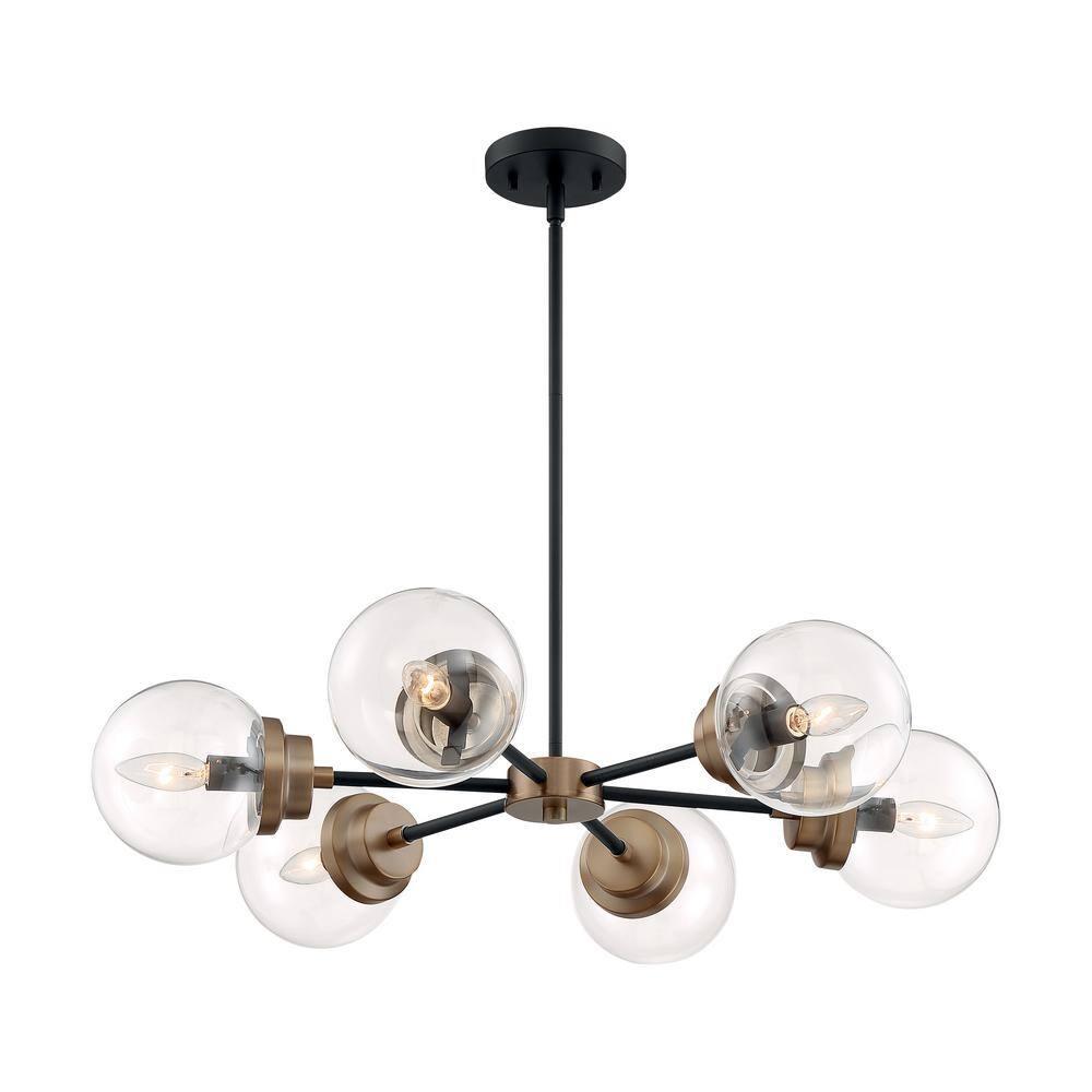 Nuvo Lighting - Axis-6 Light Chandelier in Industrial Style-29.63 Inches Wide by
