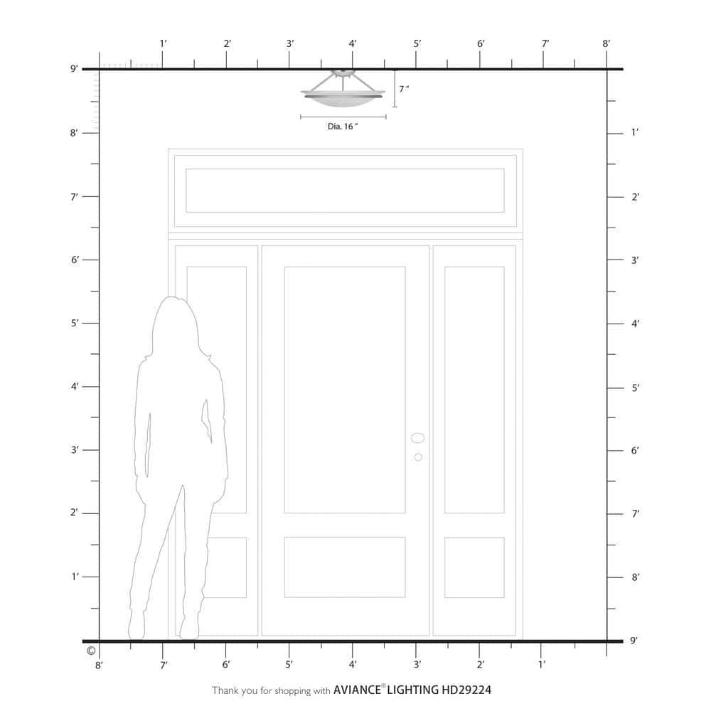 Livex Lighting Newburgh 3 - Light Semi-Flush Mount in Black