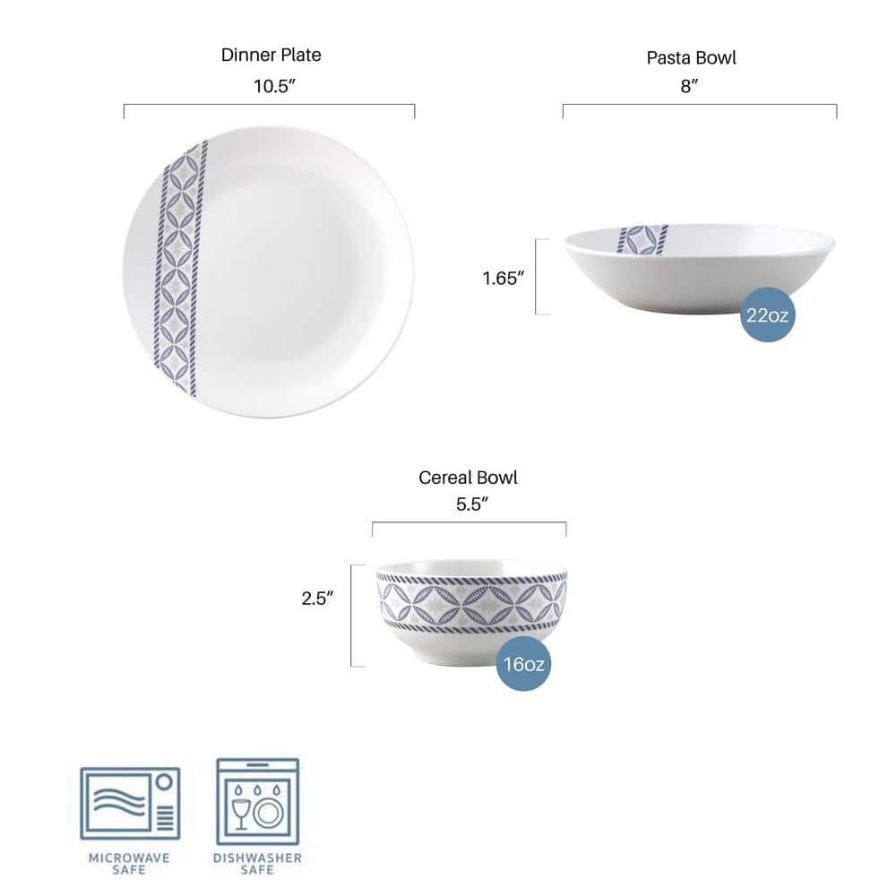 Studio Nova Preslie 18-Piece Porcelain Dinnerware Set, Service for 6