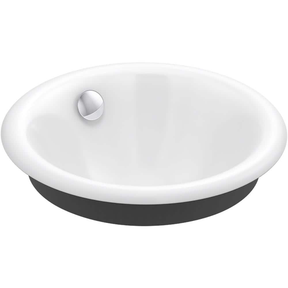 Iron Plains® Metal Circular Dual Mount Bathroom Sink with Overflow