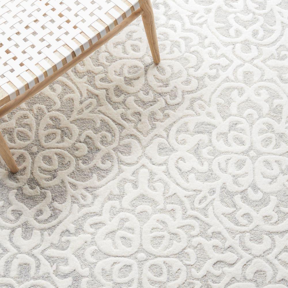 Metro MET857 Hand Tufted Indoor Area Rug - Grey/Ivory - 8'x10' - Safavieh