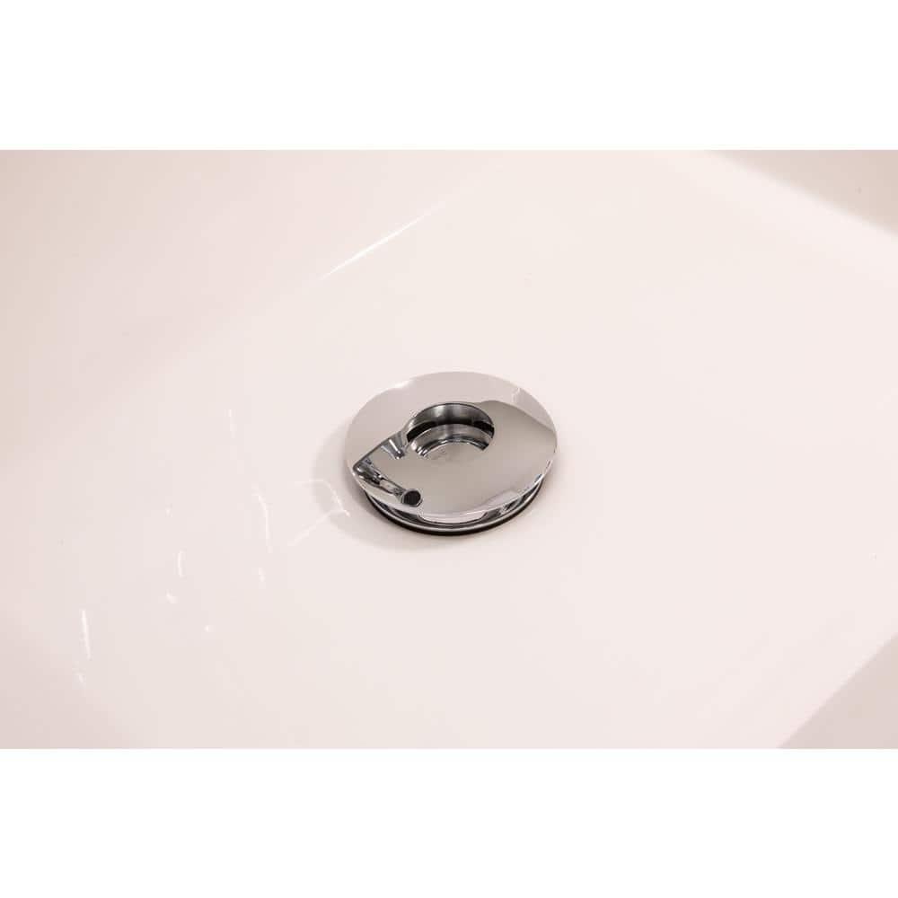 Keeney Decorative Solid Brass Pop-Up Drain for Bathroom Sinks Without Overflow, Chrome