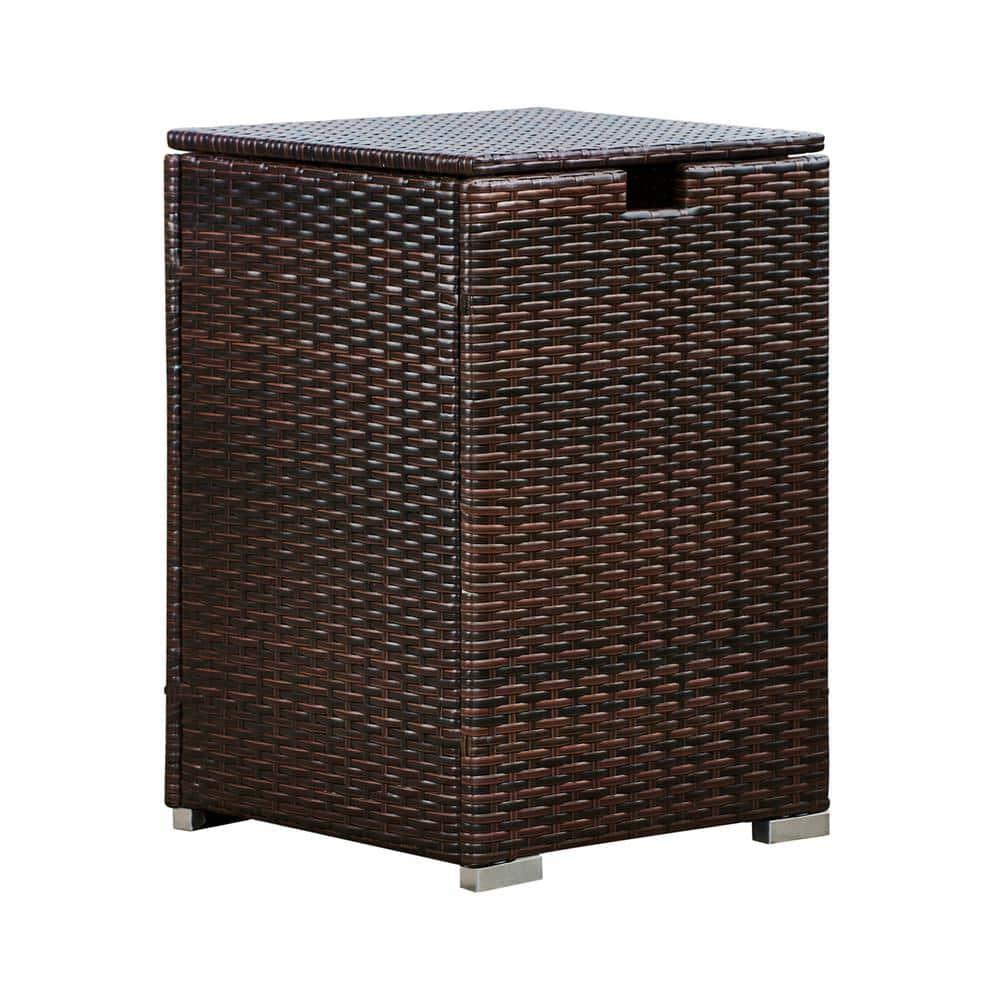 Outdoor PE Rattan & Wicker Propane Tank for 20-lb. tanks Cover Table