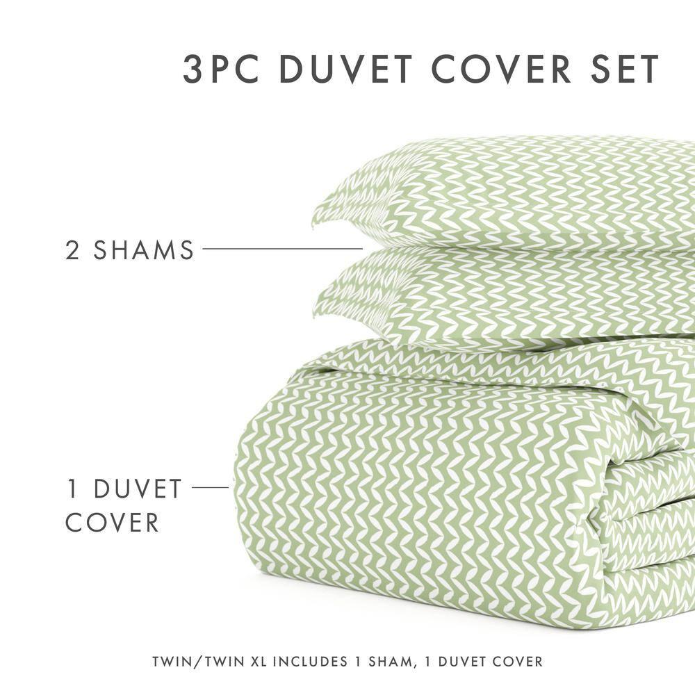 Simply Soft™ Puffed Chevron Pattern Duvet Cover Set