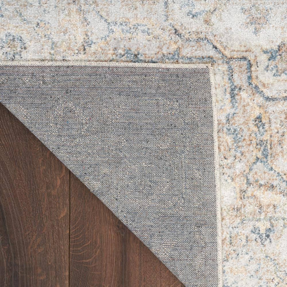 Nourison Astra Machine Washable Vintage Medallion Indoor Rug Silver Grey 4' x 6'