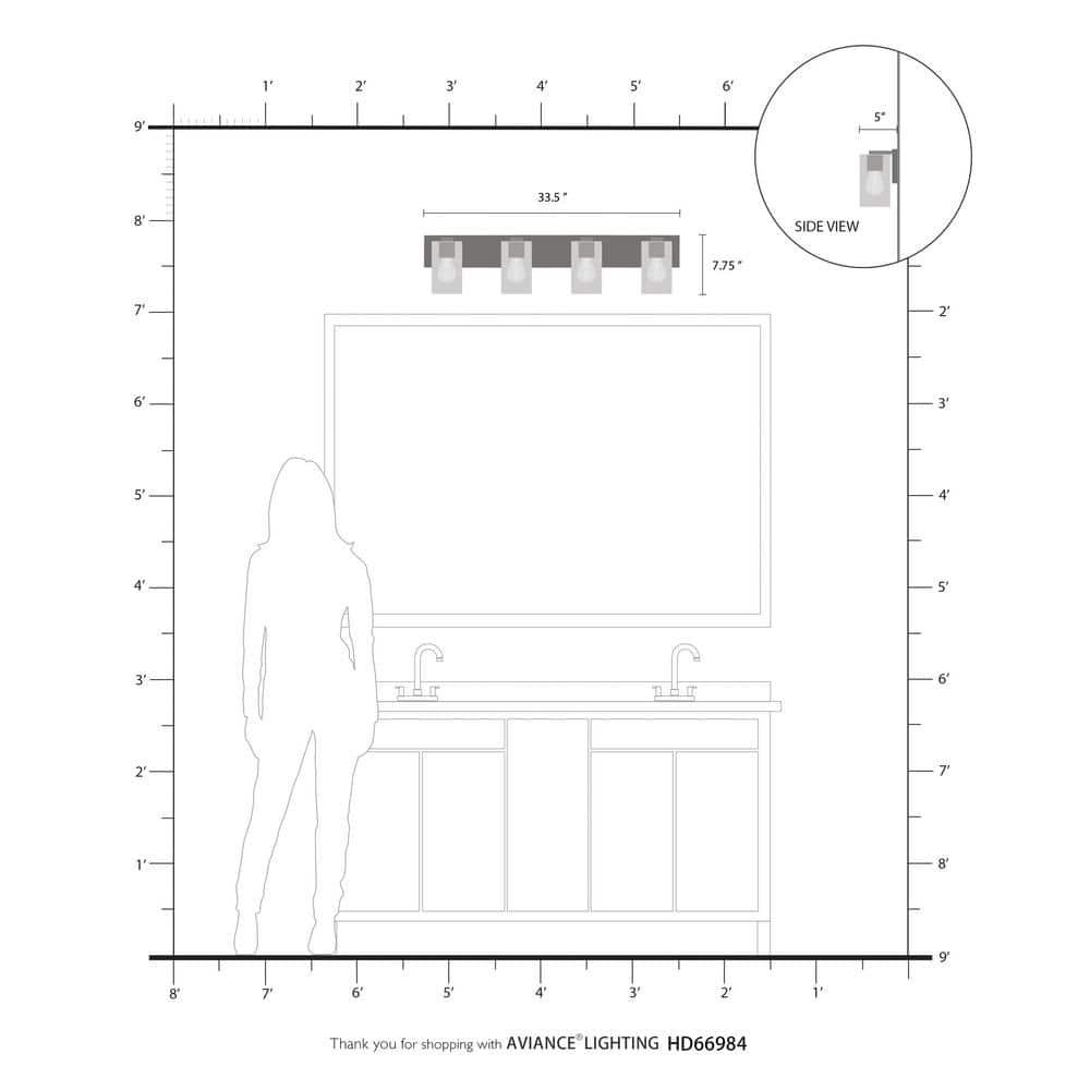 Livex Lighting Zurich 4 - Light Vanity in  Polished Chrome