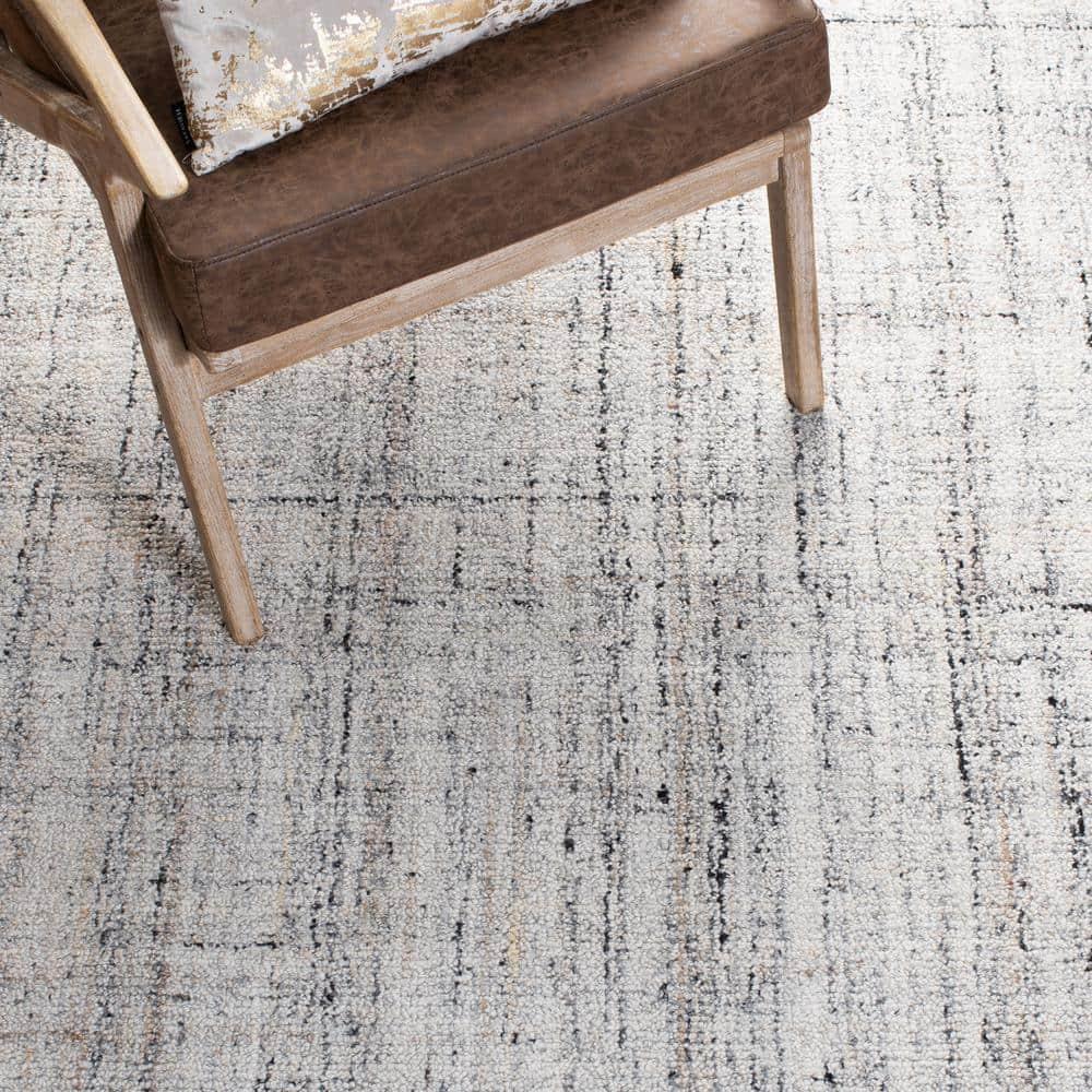 Abstract ABT141 Handmade Indoor Area Rug - Camel/Black - 6'x6' - Safavieh