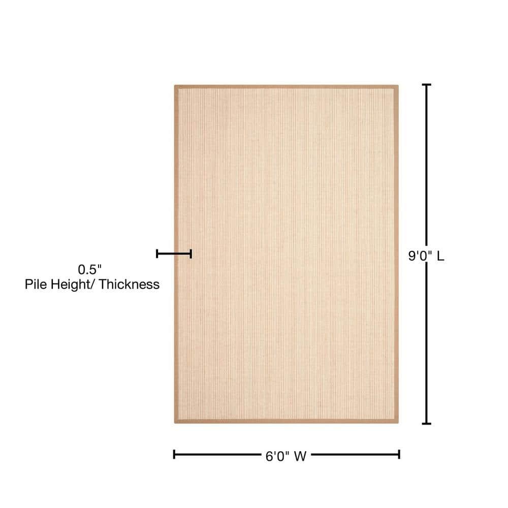 Natural Fiber NF442 Power Loomed Indoor Area Rug - Tan/Tan - 6'x9' - Safavieh.