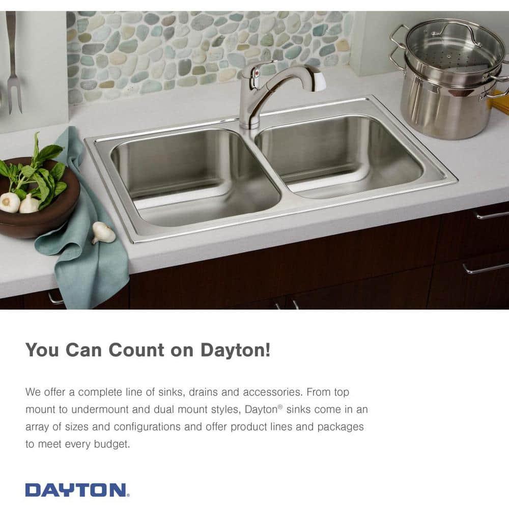 Dayton 25" L x 19" W Double Basin Drop-In Kitchen Sink