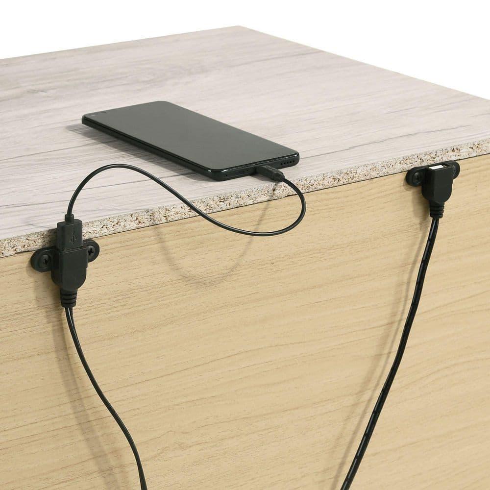 Picket House Furnishings Tarrant 2-Drawer Nightstand with USB in White