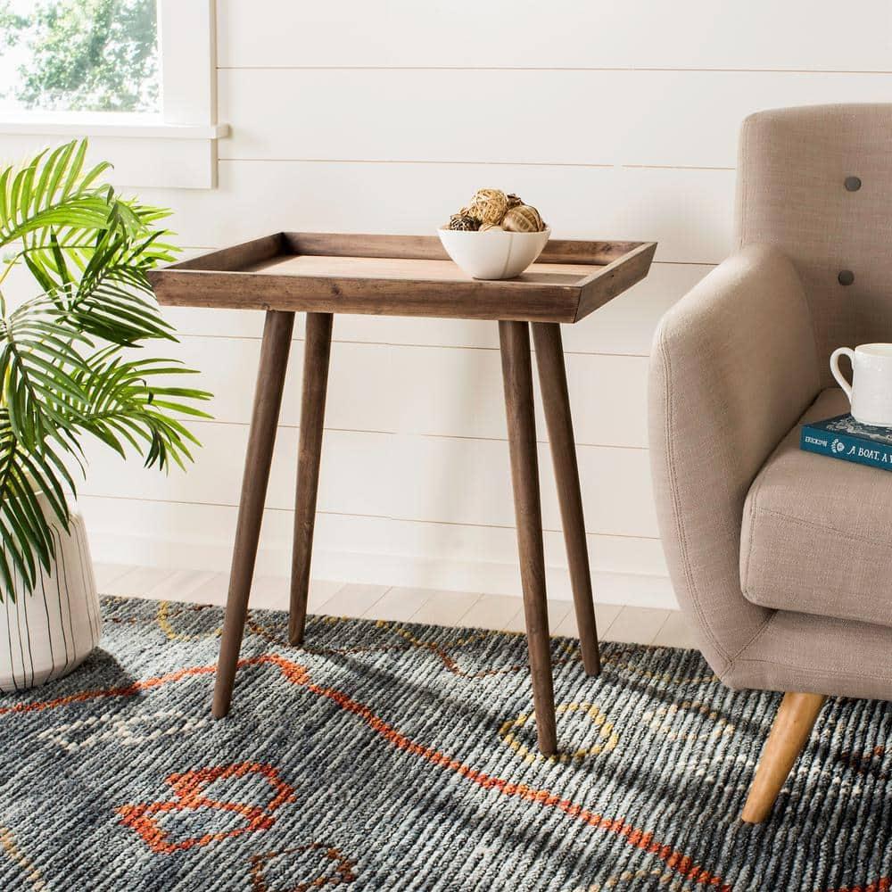 Nonie Tray Accent Table - Light Brown - Safavieh.